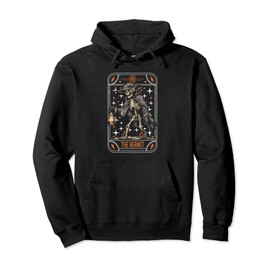 Tarot Card Emo - Occult Gothic The Hermit Pullover Hoodie
