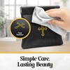 Squeeze-Top Faux Leather Rosary Pouch - Compact White Case for