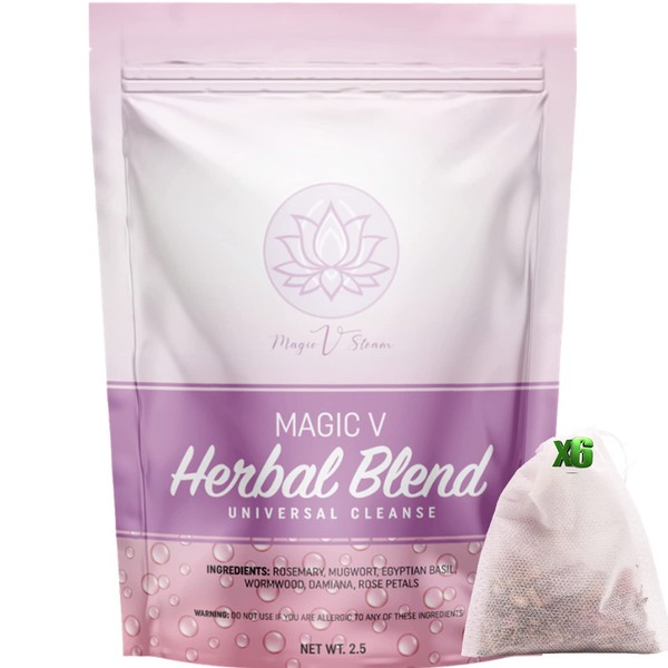 Magic V Steam Yoni Herbs for Cleansing & Tightening Facial Steam at Home Vaginal Steaming Herbs Natural V Steam Herbs 6 Steam Herbal Bags Easier Clean Up