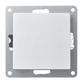 McPower Flush-Mounted Blind Cover | Flair | 60 mm Installation Diameter, Suitable for Cavity Wall Sockets 68 mm Diameter, White