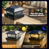 btfarm 4x4 Solar Post Cap Lights, 8 Pack Fence Deck