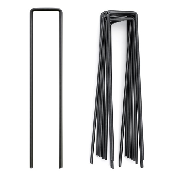 QianRuiDa Pack of 50 Garden Stakes 15cm - Metal pegs,