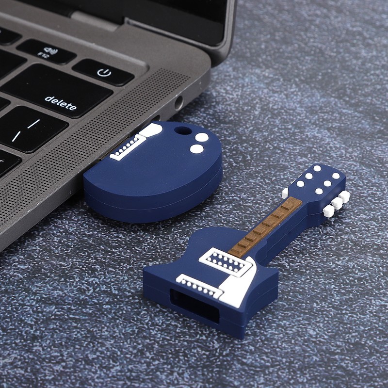 Memory Storage Stick USB Drive Laptop Accessory PVC Guitar shaped