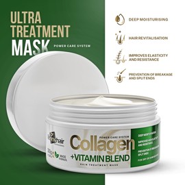 Renew Hair Professional Collagen Plus Vitamin Blend Hair Treatment Mask, 300g, Deep Moisturisation, Improved Hair Elasticity and Resistance, Prevents Split Ends, For Dry or Damaged Hair