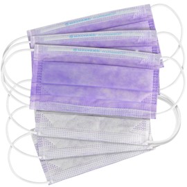 HALYARD HALYARD FLUIDSHIELD 1 Disposable Procedure Mask w/SO SOFT Lining and SO SOFT Earloops, Lavender, 25868 (Box of 50)