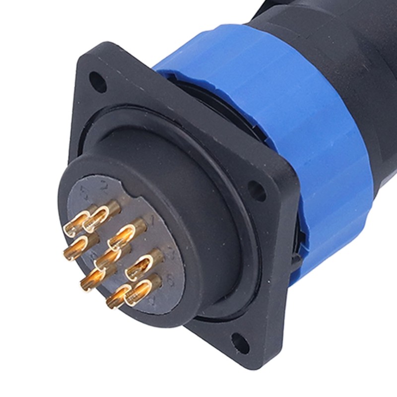 IP68 Waterproof Power Connector Male Female Square 4 Hole Aviation