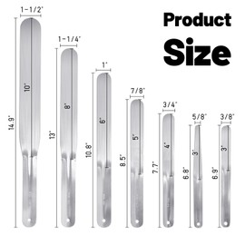7-piece Caulking Spatula Tool Set, Professional Stainless Steel Caulk Finishing Tools with Streamline Spatulas for Caulk Application
