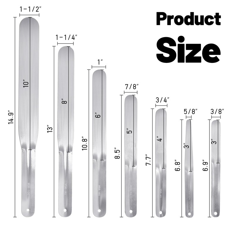 7-piece Caulking Spatula Tool Set, Professional Stainless Steel Caulk Finishing