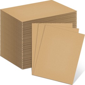Henoyso 110 Pack Corrugated Cardboard Sheets Flat Cardboard Sheets Packaging Inserts Flat Square Inserts Flat Cardboard Squares Separators for Shipping Packing Mailing Crafts(Brown, 11 x 8.5 Inch)