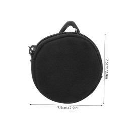 SHOWERORO Small Pouch with Zipper Portable Earbud Case and Keychain Purse for Travel Versatile Mini Organizer for Keys and Elegant Design Black