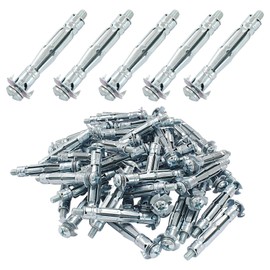 Seimneire 50 Pcs M5 x 52mm Heavy Duty Bolt, Hollow Drive Wall Anchor Screw Zinc Plated Steel Bolt, Anchor Screw Molly Bolts for Plaster Walls Tiles Drywall