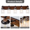 Lanhall 5-Light Farmhouse Bathroom Light Fixtures Vintage Bathroom Vanity Lights