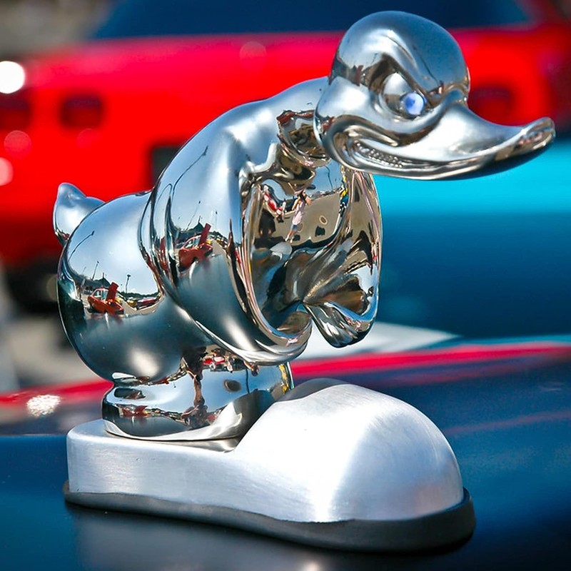 LATRAT Angry Duck Radiator Figure, Angry Duck Car Bonnet Ornament,
