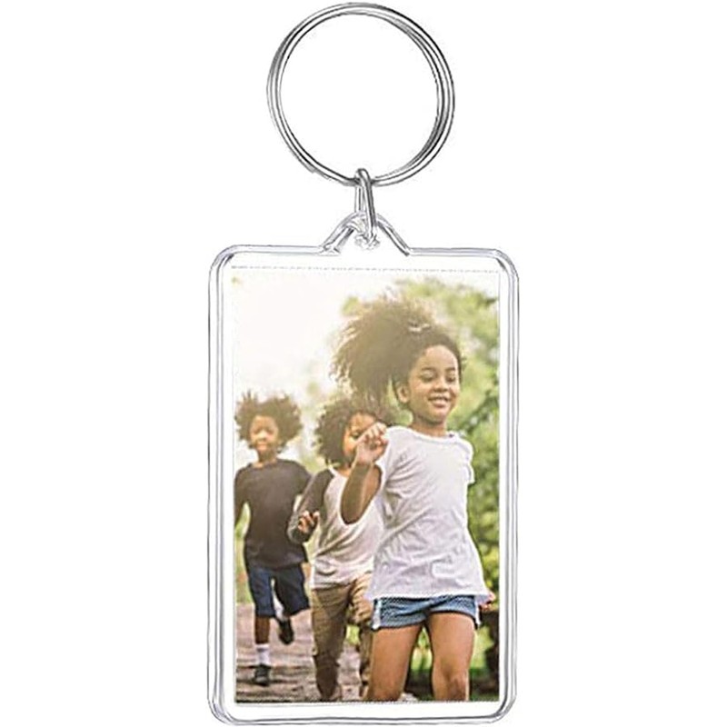 WinldMonmo Transparent Acrylic Keychain Photo Frame, 1.57 x 2.16 Inches,
