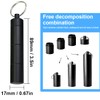 LIUJZZJ Pill Box Key Ring Waterproof with 3 Separable Compartments