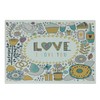 Ambesonne Valentines Cutting Board, I Love You Message Boho Doodle