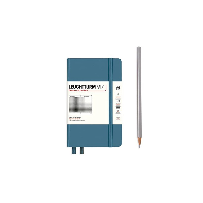 LEUCHTTURM1917 - Notebook Hardcover Pocket A6-187 Numbered Pages for Writing
