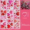 Mauts 9 Sheet Valentines Day Decor，3D Diamond Valentines Window Stickers,