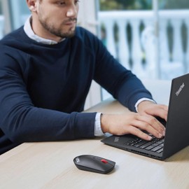 Lenovo ThinkPad 4Y50X88822 Bluetooth Silent Mouse, Wireless Connection, Quiet Design, 3 Buttons, Blue LED, DPI Switching, Ambidextrous, Compact