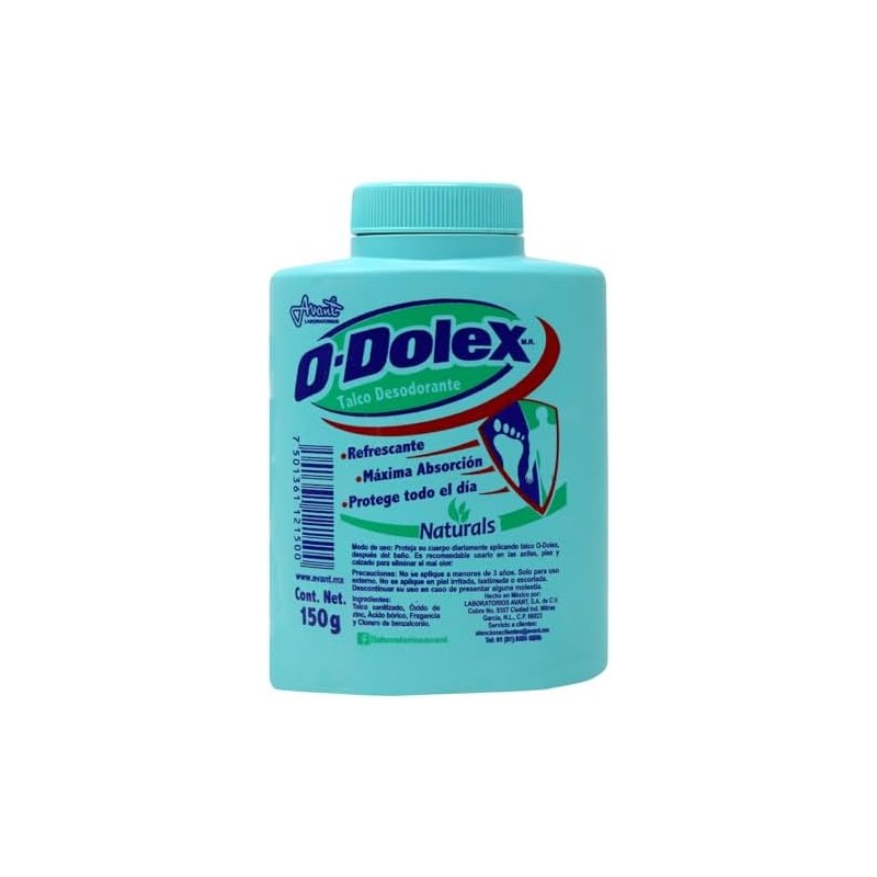 O-DOLEX Naturals TALCO Desodorante 150 G.