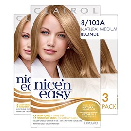 Clairol Nice 'N Easy Permanent Color, 103A Natural Medium Neutral Blonde, for Women, 1 Application Hair Color