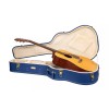Crossrock Designer Series- Wooden Case for D28 Acoustic Guitar-Vibrant Blue