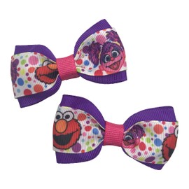 Girls Hair Bow Set, Little Girl Bows, Pigtail Hair Bows, Toddler Hair Bows,