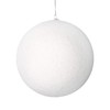 Vickerman 4" Christmas Ornament Flocked Ball, White Flocked Finish, Shatterproof