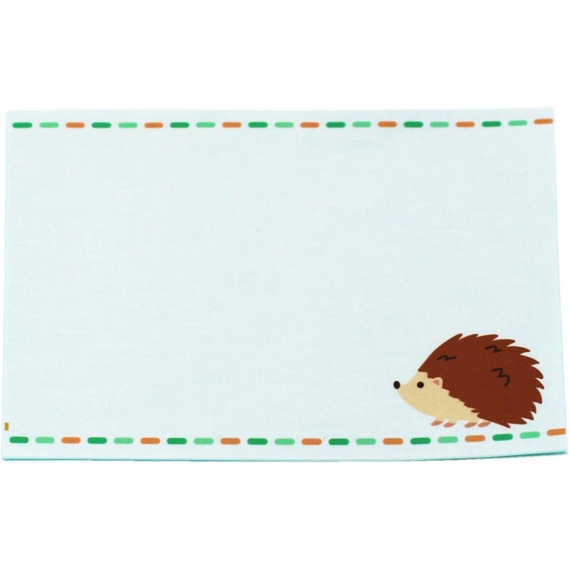 Yuniname Futon Cotton Label One Point Hedgehog 2 Sheets 100mm×140mm