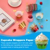PATIKIL Cupcake Wrappers Paper, 50 Pack Baking Cups Standard Cloud