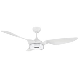 Carro 56" Ceiling Fan with Light and Remote, 10 Speeds Reversible Silent DC Motor Smart Ceiling Fan, 3 Light Colors Dimmable Indoor Outdoor, Compatible with Alexa, Siri & Google Home, White
