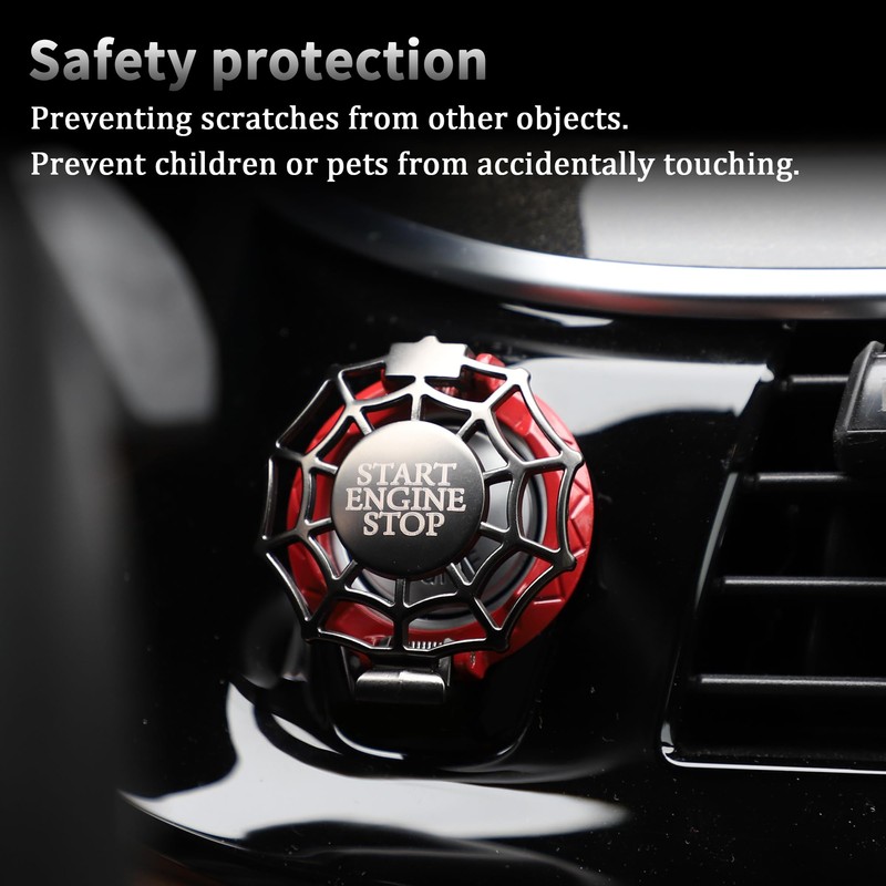 TOMALL Car Push Start Button Cover Universal for Car Motorcycle