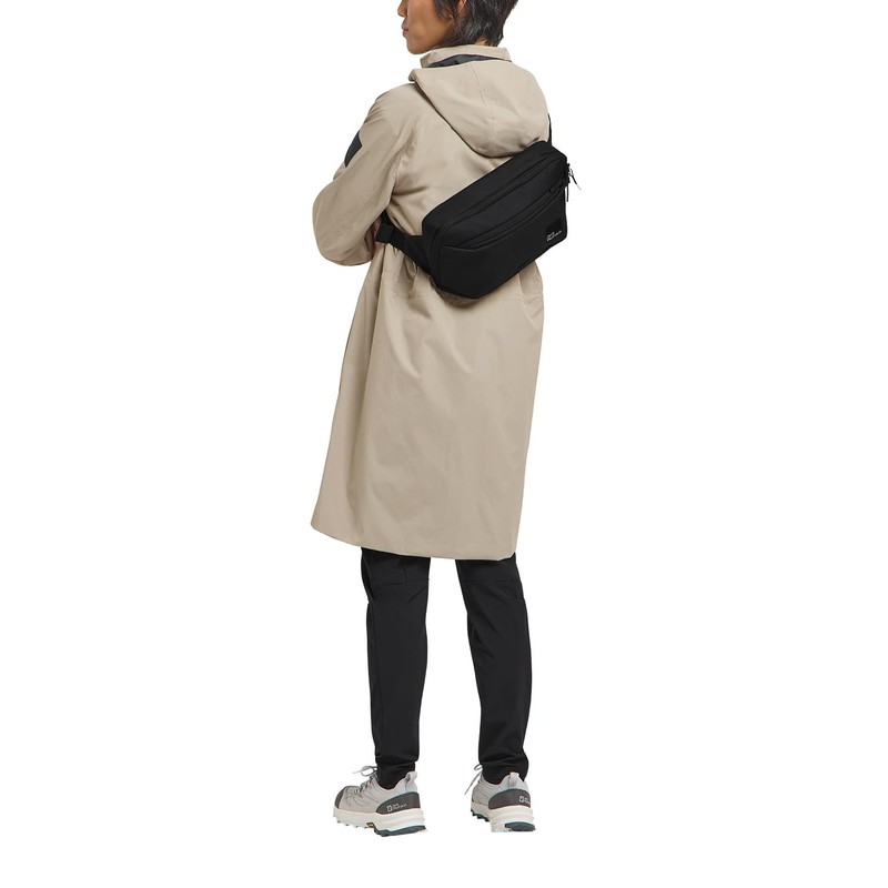 Jack Wolfskin Unisex Gutleut Crossbody Crossover Body Bag, Black, black,