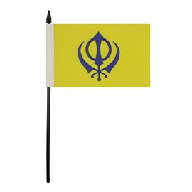 AZ FLAG - Table Flag Sikhism - 15 x 10 cm - Sikh Religion Table Flag 10 x 15 cm - Flags