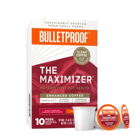 Bulletproof The Maximizer Single-Serve Coffee Pods, 10 Count, Clean Coffee with Metabolism and Gut Health Support
