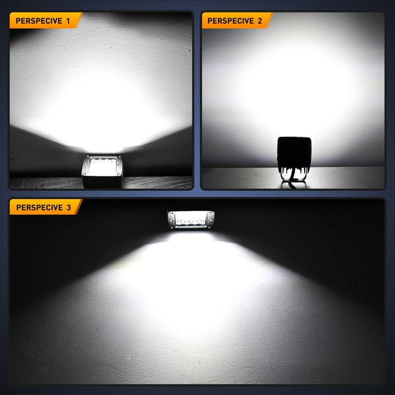 Nilight 4PCS LED Pods 3Inch 42W LED Cubes Upgraded Spot
