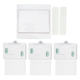Wireless Light Switch Waterproof Self Powered Remote Controller Wireless Wall Mounted Light Fixture Switch Receiver Kit One Drag Three