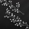 Teyglen Crystal Bride Wedding Hair Vine Bridal Long Pearl Headband