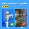 Plunger Valve with Holder for Above Ground Pools - Pool