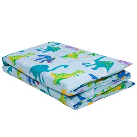 Wildkin Kids Nap Mat Cover for Boys & Girls, Sewn-in Flap Design Rest Mat Cover, Perfect for Preschool and Daycare, Fits Our Vinyl Nap Mat up to 1.5 Inches Including Basic Sleep Mat (Dinosaur Land)