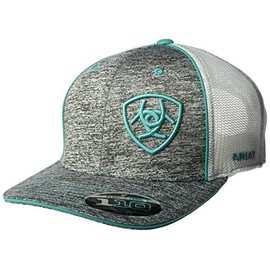 ARIAT Men's Heather Teal Mesh Cap, Gray, OSFM