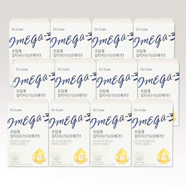 Dr.Lin Supercritical rTG Omega-3 12-month supply of high purity vegetable Omega-3 nutritional supplement / 닥터린 초임계 rTG 오메가3 12개월분 식물성 고순도 오메가3 영양제