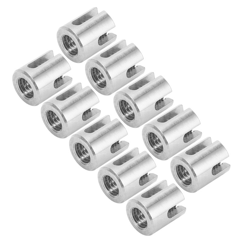 10Pcs Cross Cable Clamp Stainless Steel Wire Railing Clamp Fastener