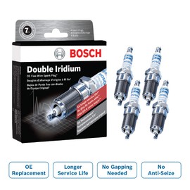 Bosch 9656 Double Iridium Spark Plug, Up to 4X Longer Life (Pack of 4)