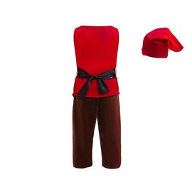 Dressy Daisy Dwarf Fancy Dress Up Costume Outfit with Hat & Beard for Little Kids Boys Size 10-12, Red