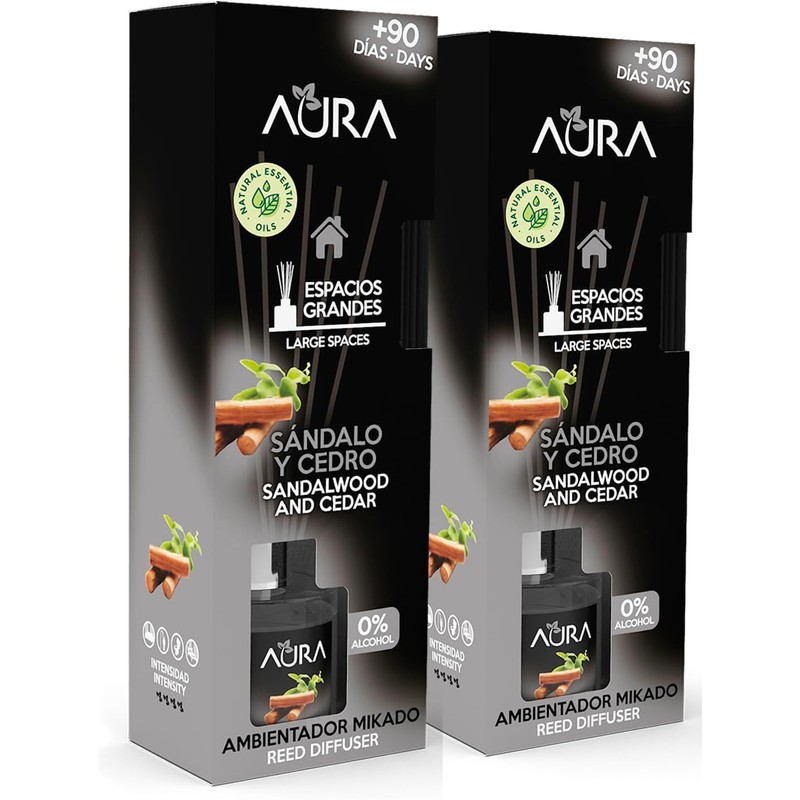 Aura Mikado 4Pack Sandalo y Cedro 30ml