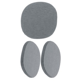 PATIKIL 3Pcs Diatomaceous Coasters, 3.9 x 3.9" Natural Instant Drying Water Absorbing Stone Tray Diatomaceous Coasters Set of 3 for Desk Cups Drinks Cosmetic Bottles Soap, Dark Gray
