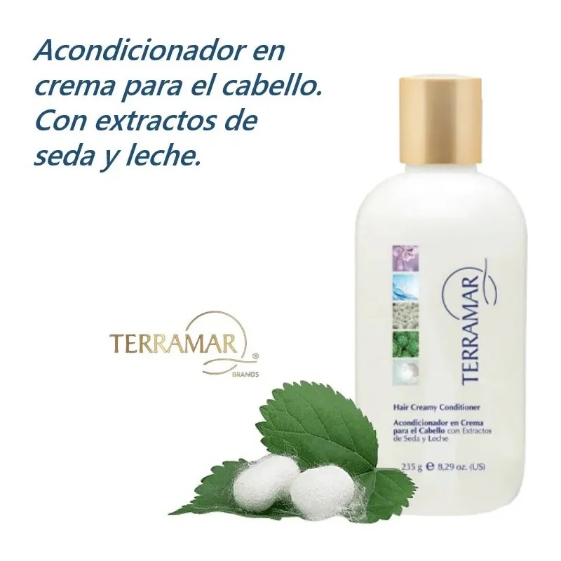 Acondicionador En Crema Para Cabello Con Seda Terramar 235g