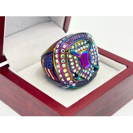 Discount Sports Rings HOME PLATE FINALIST RING — RAINBOW BODY, PRISMATIC STONE, RAINBOW PAINT Premium Softball Baseball Ring/Player/Team Awards/Tournament Ring