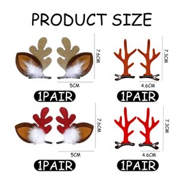 8 Pieces Antler Hair Clips, Cute Animal Hair Clips, Party Decoration Hair Clips, Animal Play Accessories, Clothing Accessories